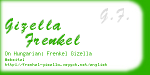 gizella frenkel business card